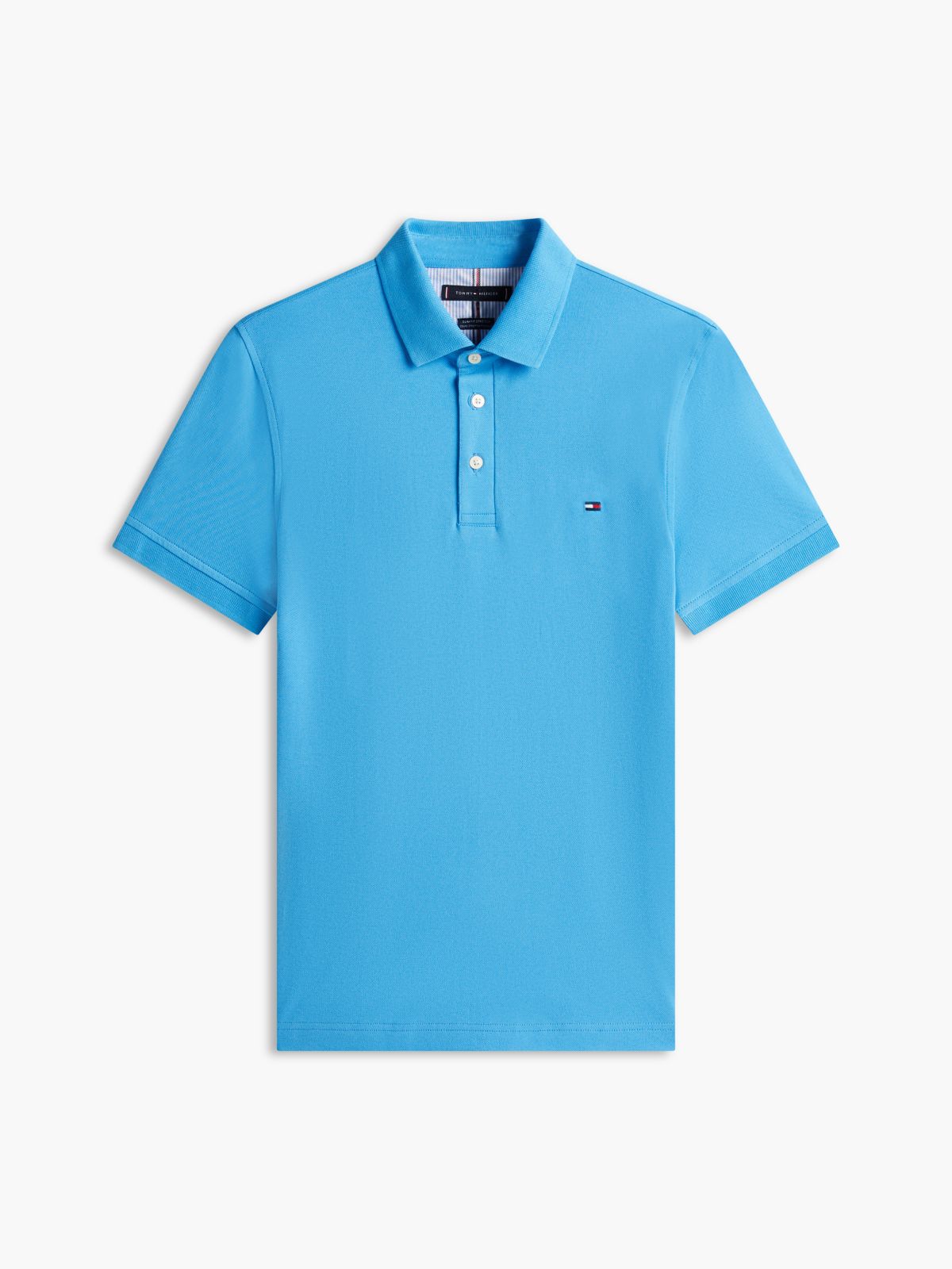 Slim Fit Stretch Pique Polo — Blue Crush