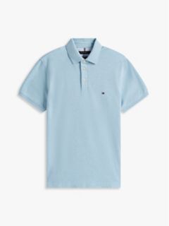 Slim Fit Stretch Pique Polo — Blue Heather 5