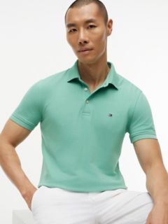 Slim Fit Stretch Pique Polo — Fort Green 3