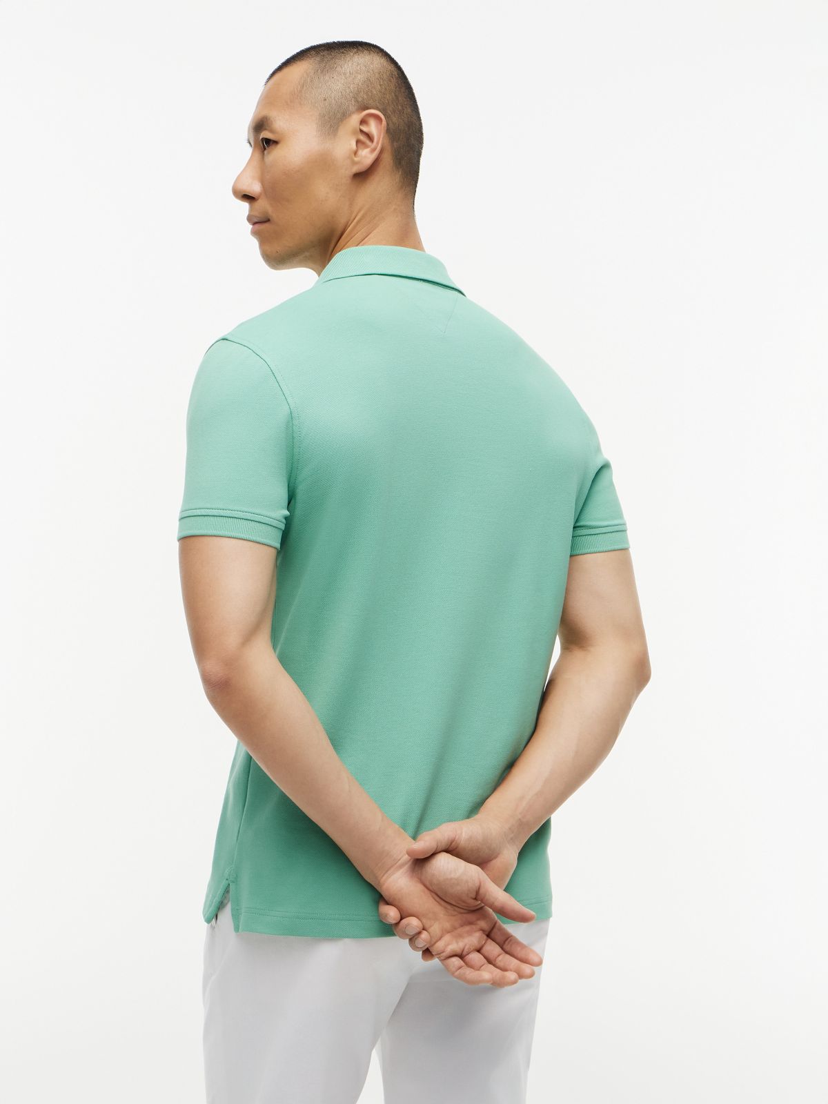 Slim Fit Stretch Pique Polo — Fort Green