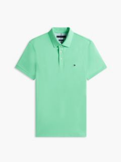 Slim Fit Stretch Pique Polo — Light Jade Green 5