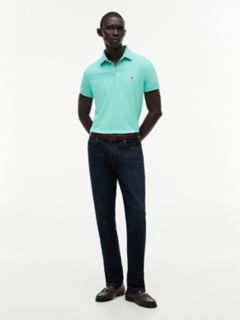 Slim Fit Stretch Pique Polo — Light Jade Green 2