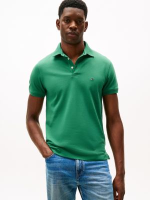 Slim Fit Stretch Pique Polo, Academia Green