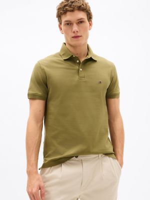 Slim Fit Stretch Pique Polo, Uniform Olive