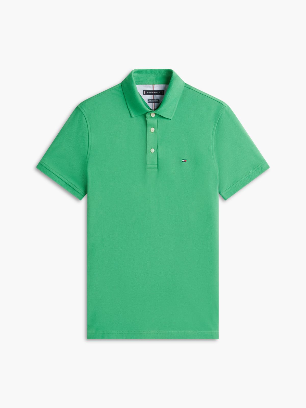 Slim Fit Stretch Pique Polo — Coastal Green