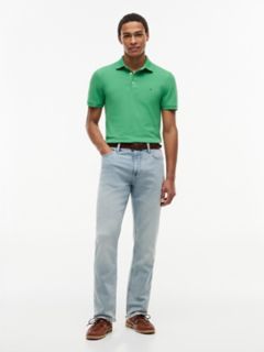 Slim Fit Stretch Pique Polo — Coastal Green 2