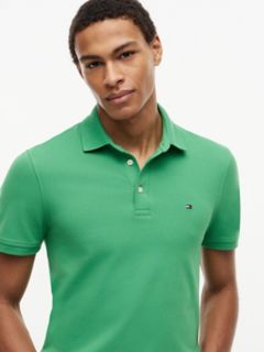 Slim Fit Stretch Pique Polo — Coastal Green 3