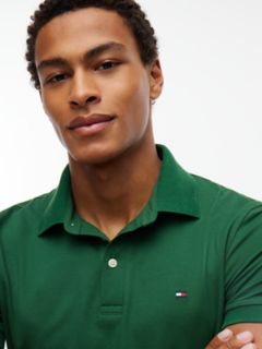 Slim Fit Stretch Pique Polo — Deep Evergreen 3
