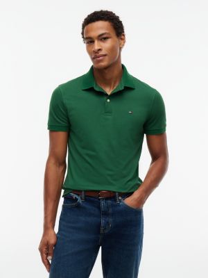 Slim Fit Stretch Pique Polo, Deep Evergreen
