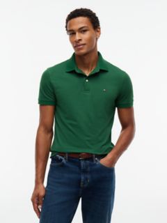 Slim Fit Stretch Pique Polo — Deep Evergreen 1