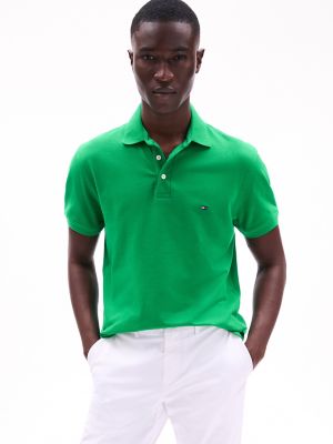 Slim Fit Stretch Pique Polo, Palm Leaf
