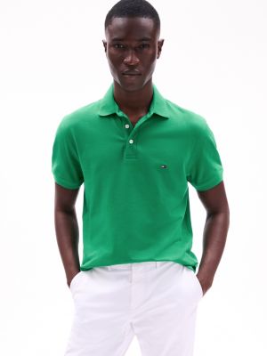 Slim Fit Stretch Pique Polo, Palm Leaf