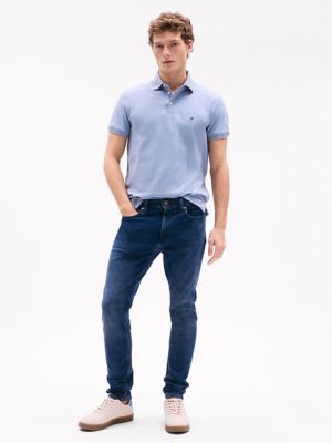 Slim Fit Stretch Pique Polo, Rich Grey