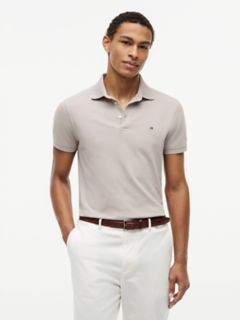 Slim Fit Stretch Pique Polo — Smooth Taupe 1