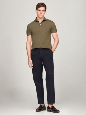 Slim Fit Stretch Pique Polo, Army Green
