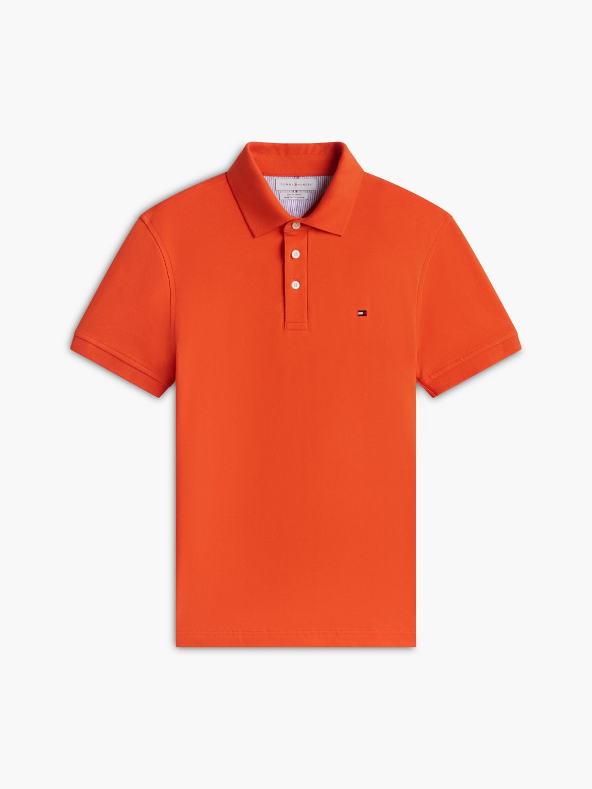 Slim Fit Stretch Pique Polo — Brilliant Orange