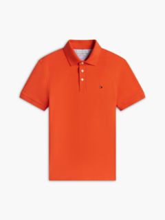 Slim Fit Stretch Pique Polo — Brilliant Orange 5