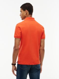 Slim Fit Stretch Pique Polo — Brilliant Orange 4