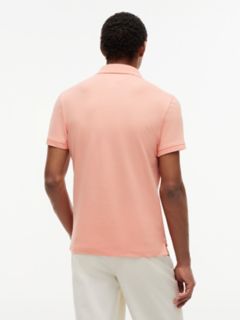 Slim Fit Stretch Pique Polo — Sunset Coral 4