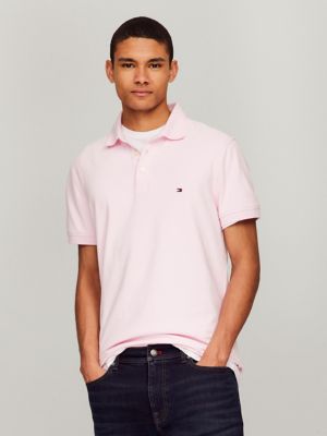 Slim Fit Stretch Pique Polo, Simple Pink