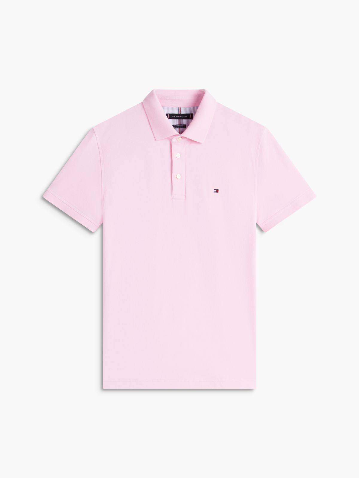 Slim Fit Stretch Pique Polo — Classic Pink