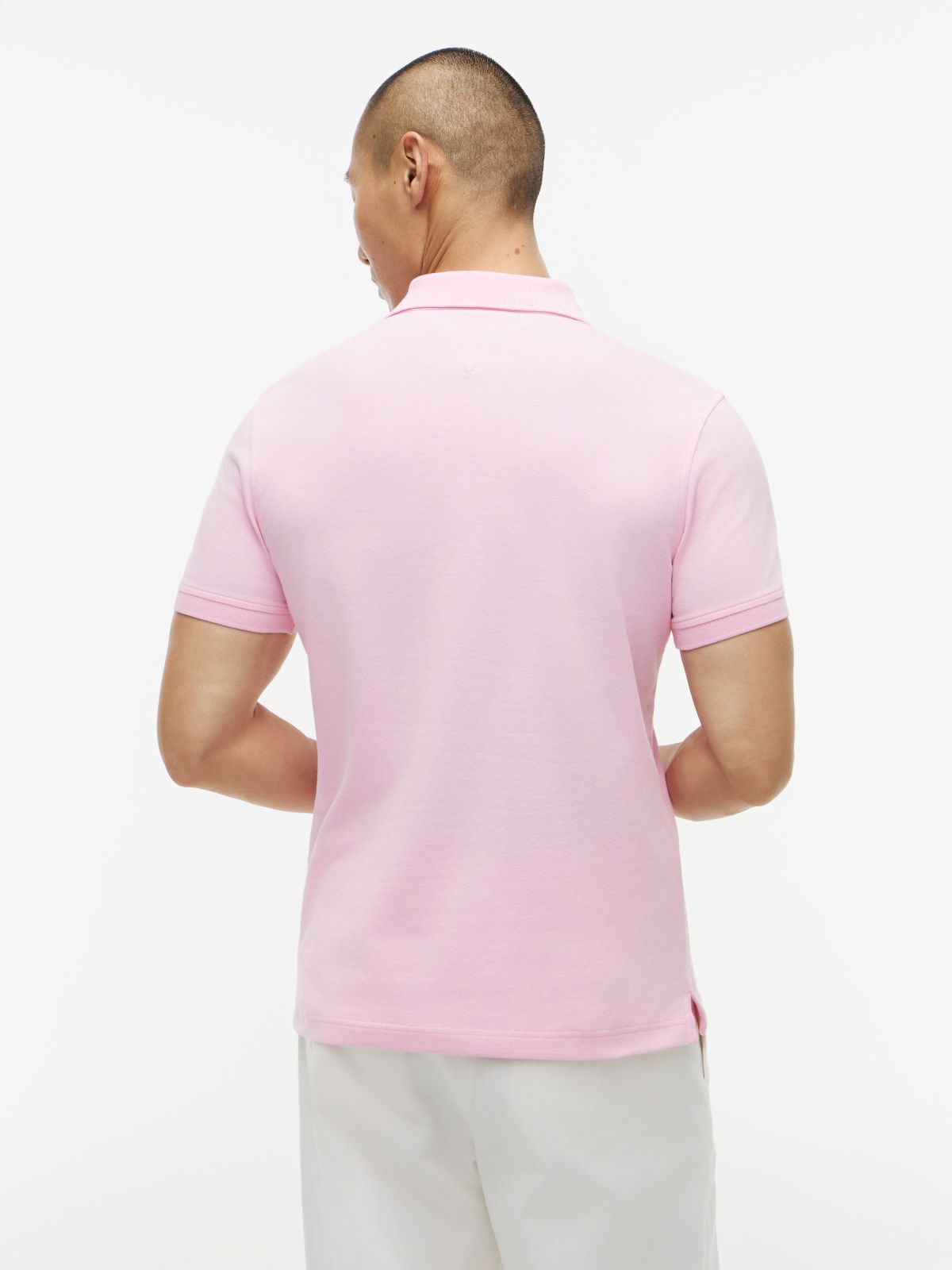Slim Fit Stretch Pique Polo — Classic Pink