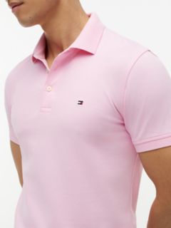Slim Fit Stretch Pique Polo — Classic Pink 4