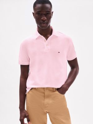 Slim Fit Stretch Pique Polo, Classic Pink