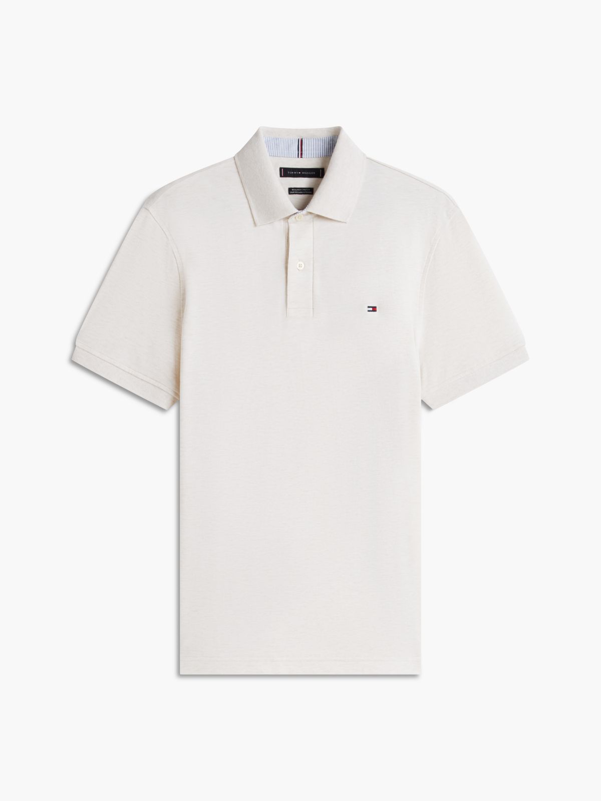 Slim Fit Stretch Pique Polo — Rich Cream