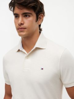 Slim Fit Stretch Pique Polo — Rich Cream 3