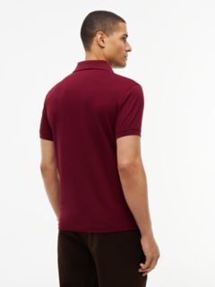 Slim Fit Stretch Pique Polo — Burgundy 4
