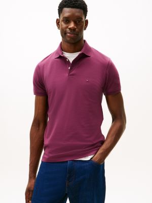 Slim Fit Stretch Pique Polo, Heritage Plum