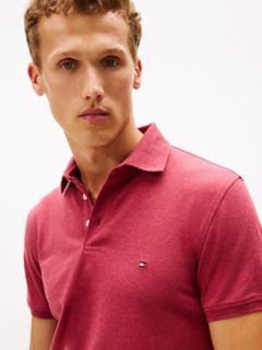 Slim Fit Stretch Pique Polo — Red Heather 3