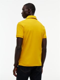 Slim Fit Stretch Pique Polo — Mustard Amber 4
