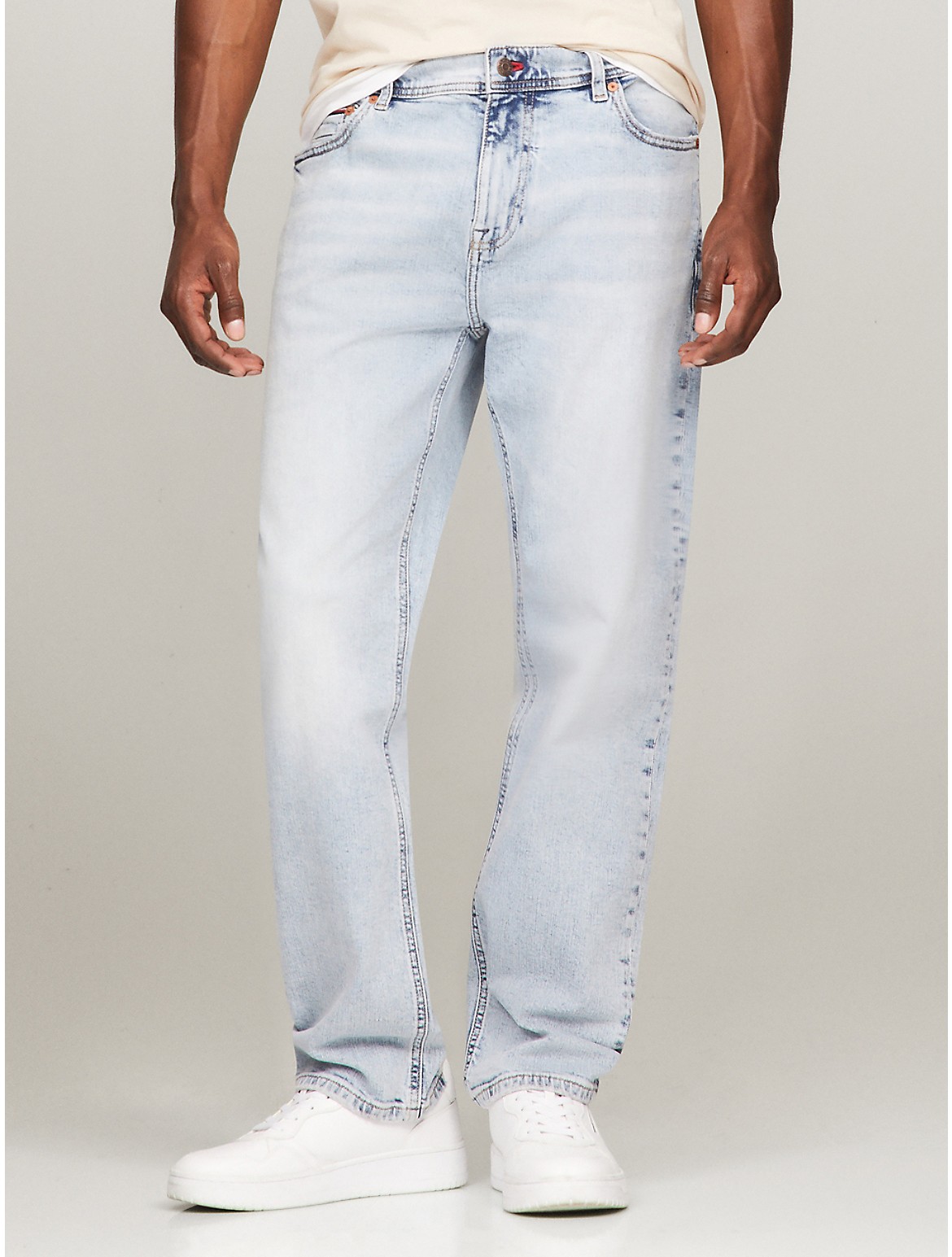 Shop Tommy Hilfiger Relaxed Straight Fit Light Wash Jean