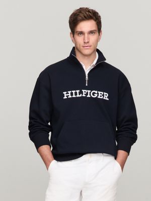 Embroidered Monotype Half-Zip Sweatshirt | Tommy Hilfiger USA