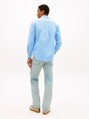 Tommy Hilfiger Men's Regular Fit Gingham Oxford Shirt - Blue - S
