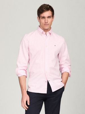 Regular Fit Gingham Oxford Shirt, Frosted Pink/Optic White