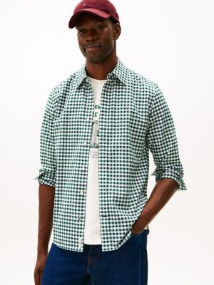 Regular Fit Gingham Oxford Shirt, Ornamental Green