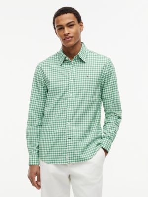 Regular Fit Gingham Oxford Shirt, Coastal Green/Optic White