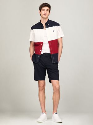 Colorblock Seersucker Regular Fit Shirt, Milky Way Multi