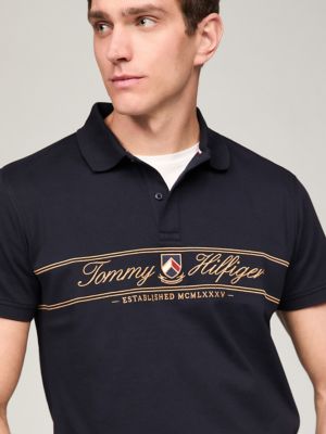 Regular Fit TH Script Interlock Polo | Tommy Hilfiger USA Regular Fit TH Script Interlock Polo | Tommy Hilfiger USA