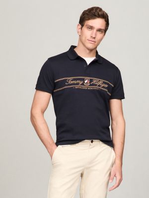 Regular Fit TH Script Interlock Polo | Tommy Hilfiger USA Regular Fit TH Script Interlock Polo | Tommy Hilfiger USA