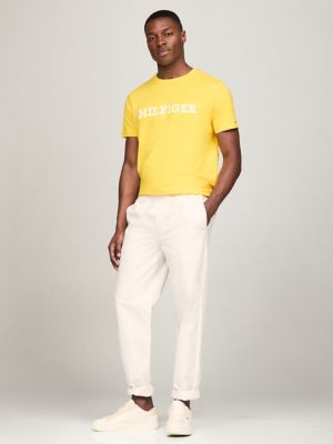 Embroidered Monotype Logo T-Shirt, Vivid Yellow