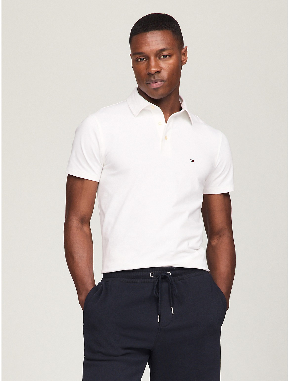 Shop Tommy Hilfiger Slim Fit Weekend Polo In Fresh White