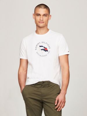 TH Flag Graphic T-Shirt, Optic White