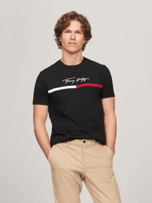 Hilfiger Signature Flag Logo T-Shirt, Black