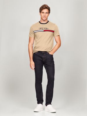 Hilfiger Signature Flag Logo T-Shirt, Beige Heather