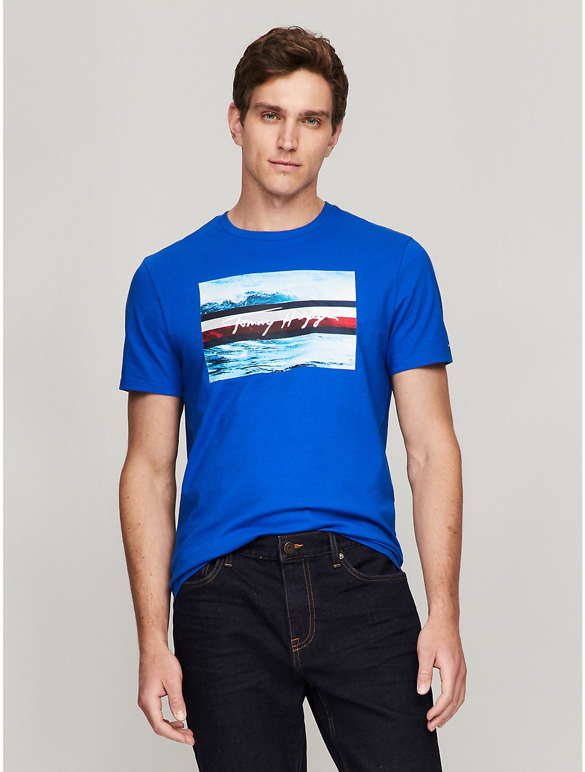 Tommy Hilfiger Men's Tommy Wave Graphic T-Shirt