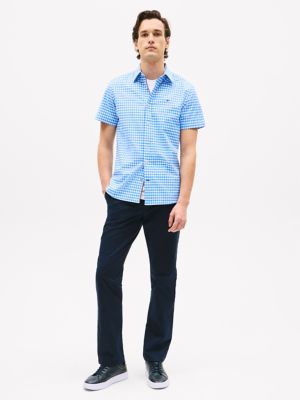 Regular Fit Gingham Oxford Shirt, Copenhagen Blue